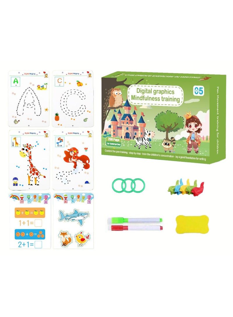 Capstro Pen Control Training Workbook for Kids – Digital Graphics Mindfulness Training | Early Writing, Tracing & Hand Coordination Practice | Math Writing & Pre-Writing Activity Book - Image 1